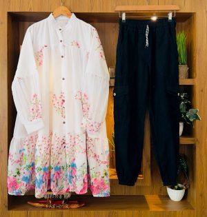PLEETED TOP WITH JOGGER